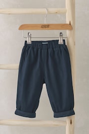 Mamas & Papas Blue Jersey Lined 100% Cotton Trousers - Image 1 of 3