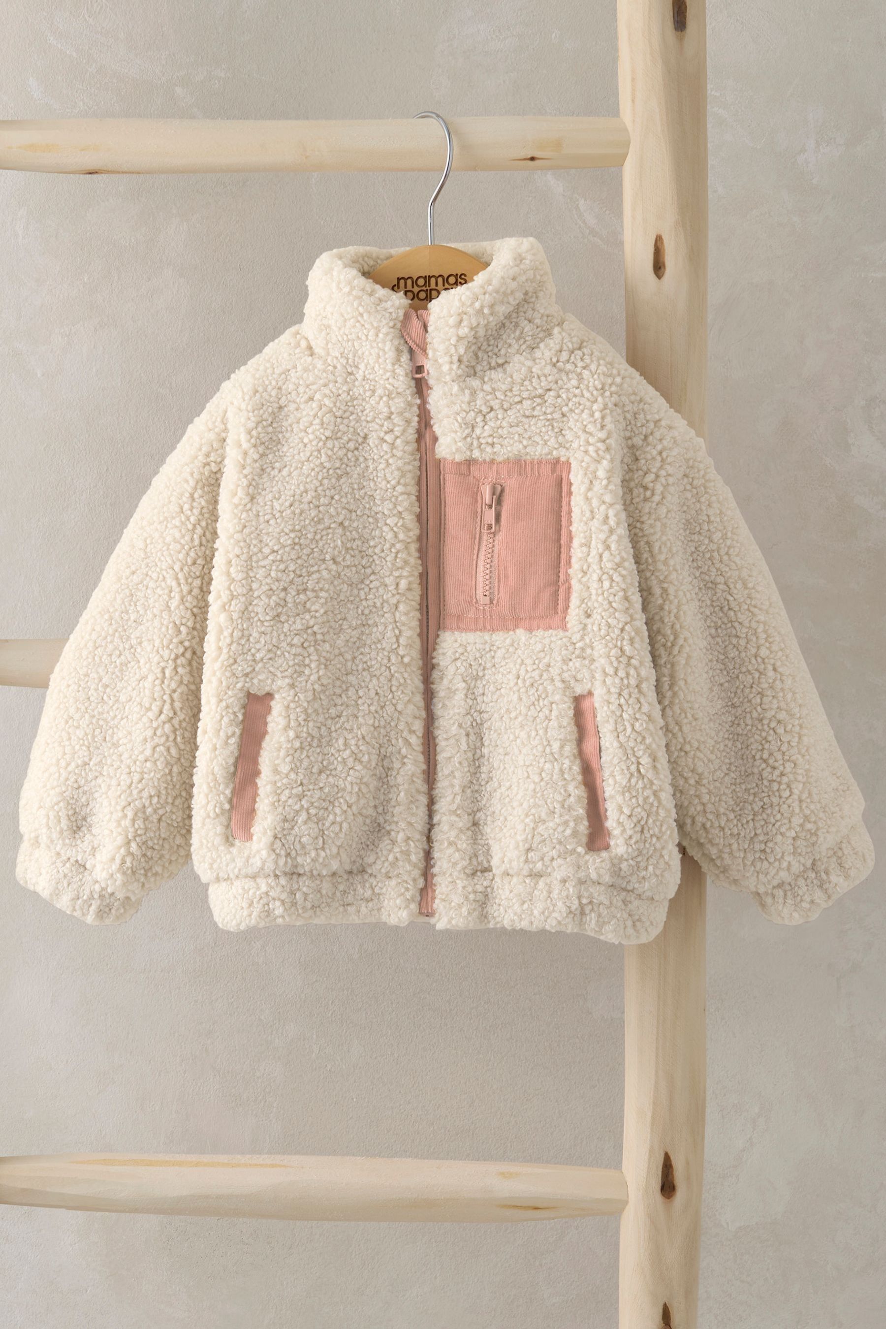 Pink borg coat online