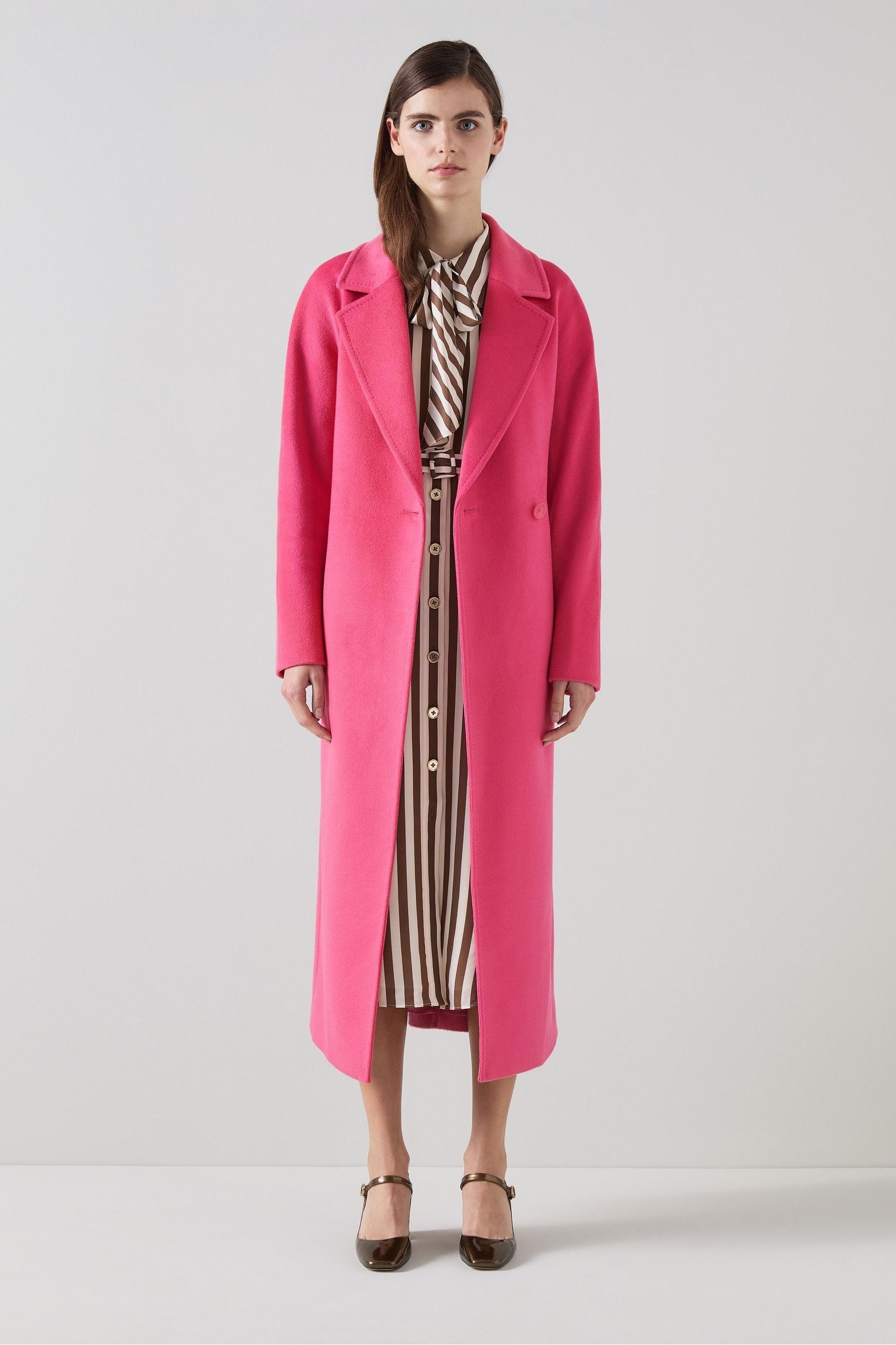Lk bennett pink coat outlet
