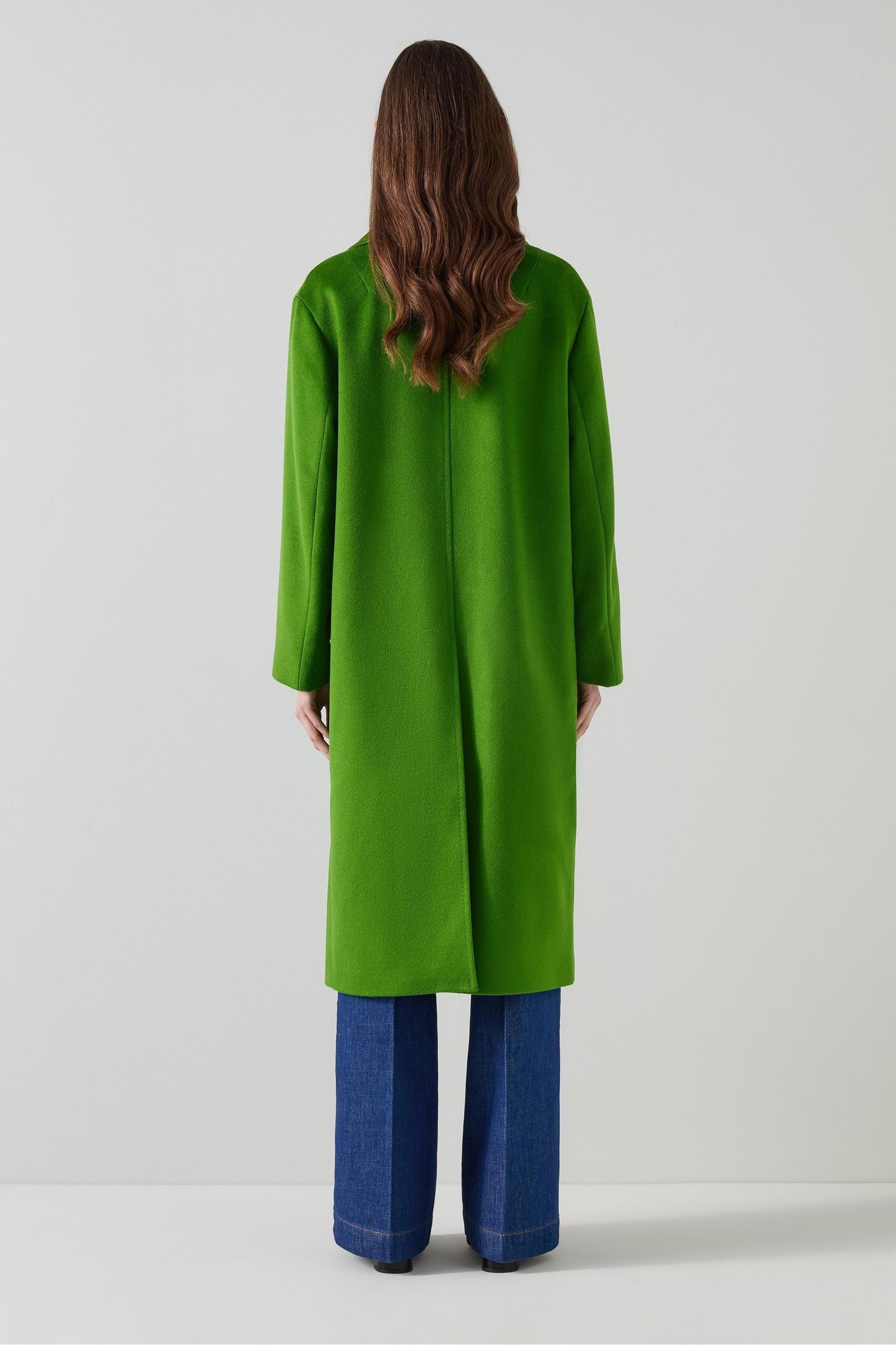 Buy LK Bennett Green Amor Double Breasted Wool Coat from Next Luxembourg