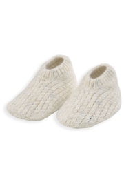 Mamas & Papas Welcome To The World Knitted Brown Hat And Booties Set - Image 3 of 5