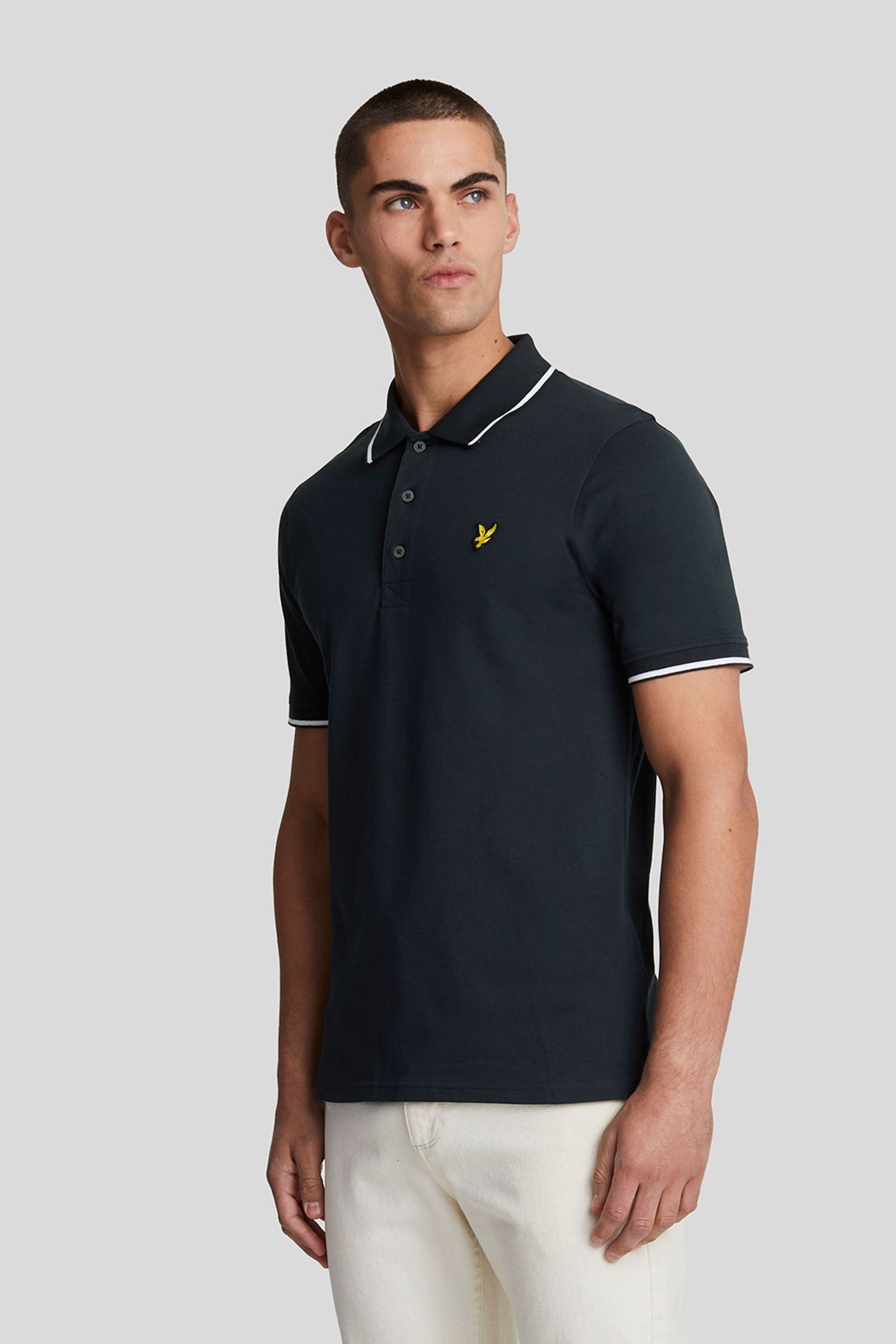 Buy Lyle Scott Blue Tipped Polo Shirt from Next Ukraine