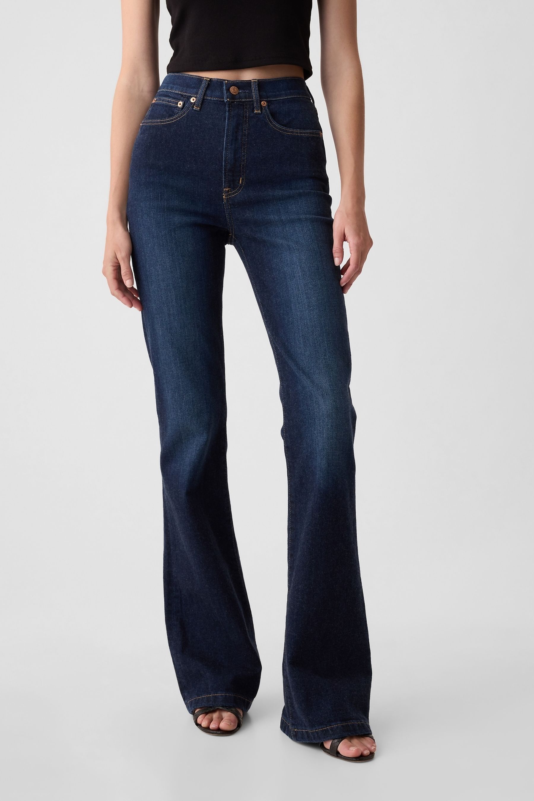 Buy Gap Blue High Waisted 70s Flare Jeans from Next Luxembourg