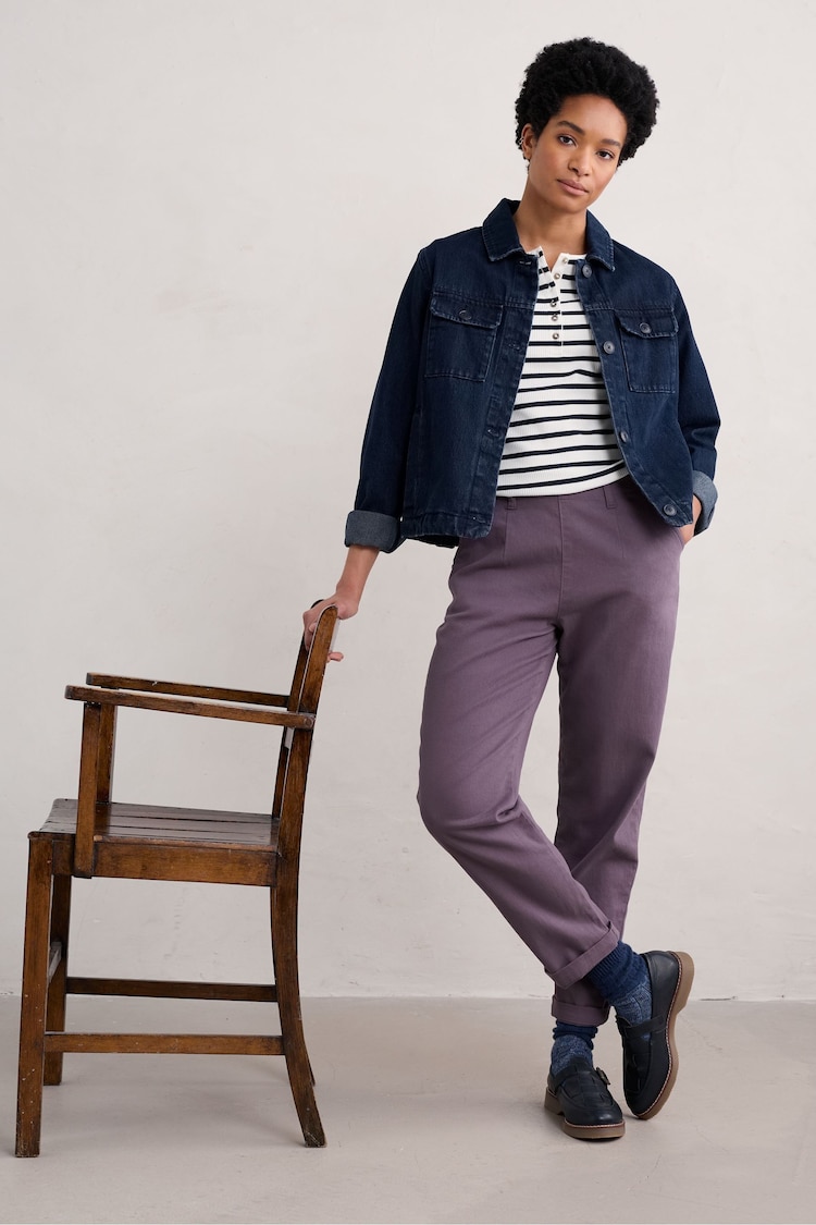 Seasalt Cornwall Purple Waterdance Trousers - Image 5 of 5