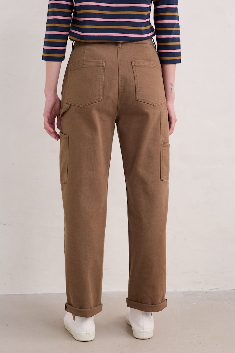 Seasalt Cornwall Brown Cliff Picnic Trousers - Image 2 of 5