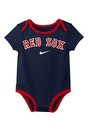 Fanatics Newborn MLB Boston Red Sox Nike 3 Piece Blue Creeper Set - Image 3 of 3