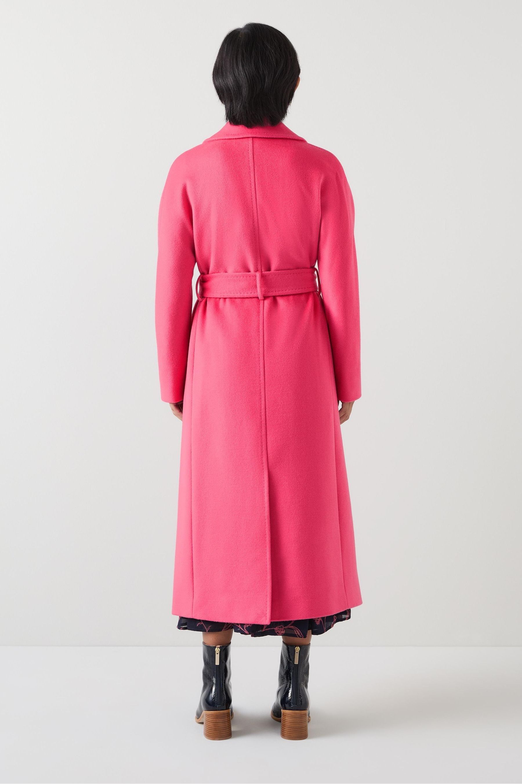 Buy LK Bennett Pink Frances Petite Maxi Wool Coat from the Next UK online shop