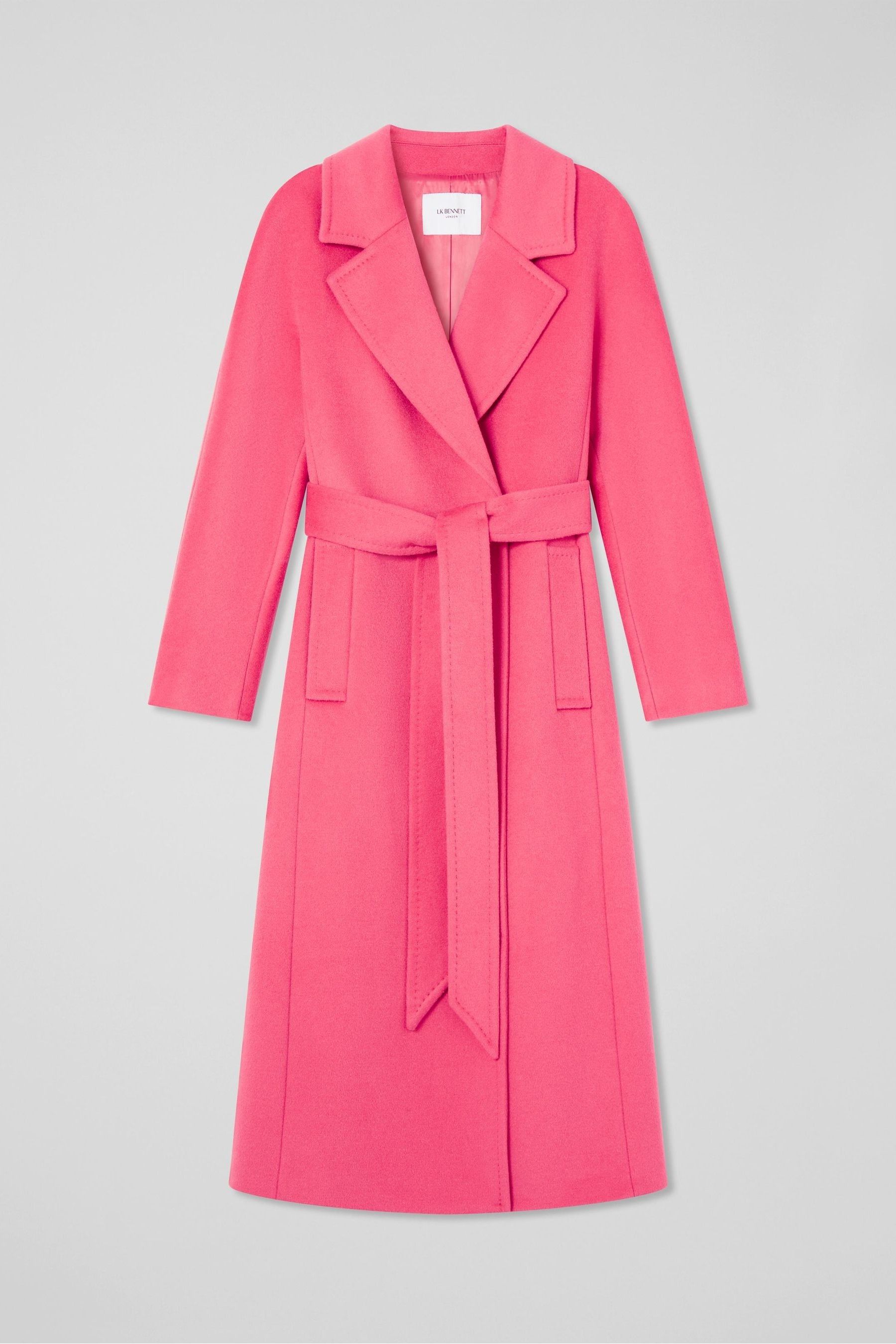 Pink wool coat petite discount
