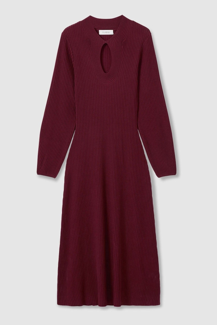 Florere Ribbed Blouson Sleeve Midi Dress - Image 2 of 6