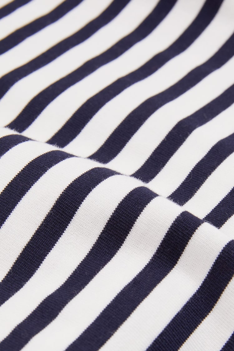 Reiss Navy Sassy 13-14 yrs Oversized Striped Cotton T-Shirt - Image 4 of 4