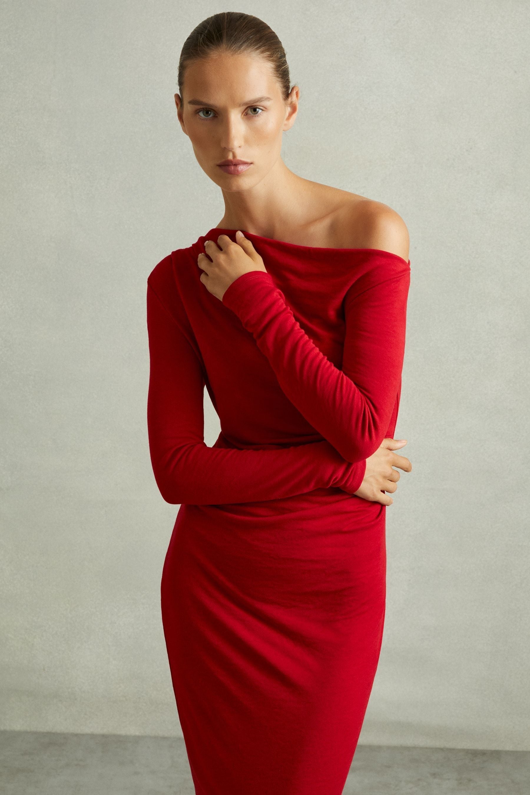 Reiss red dress discount