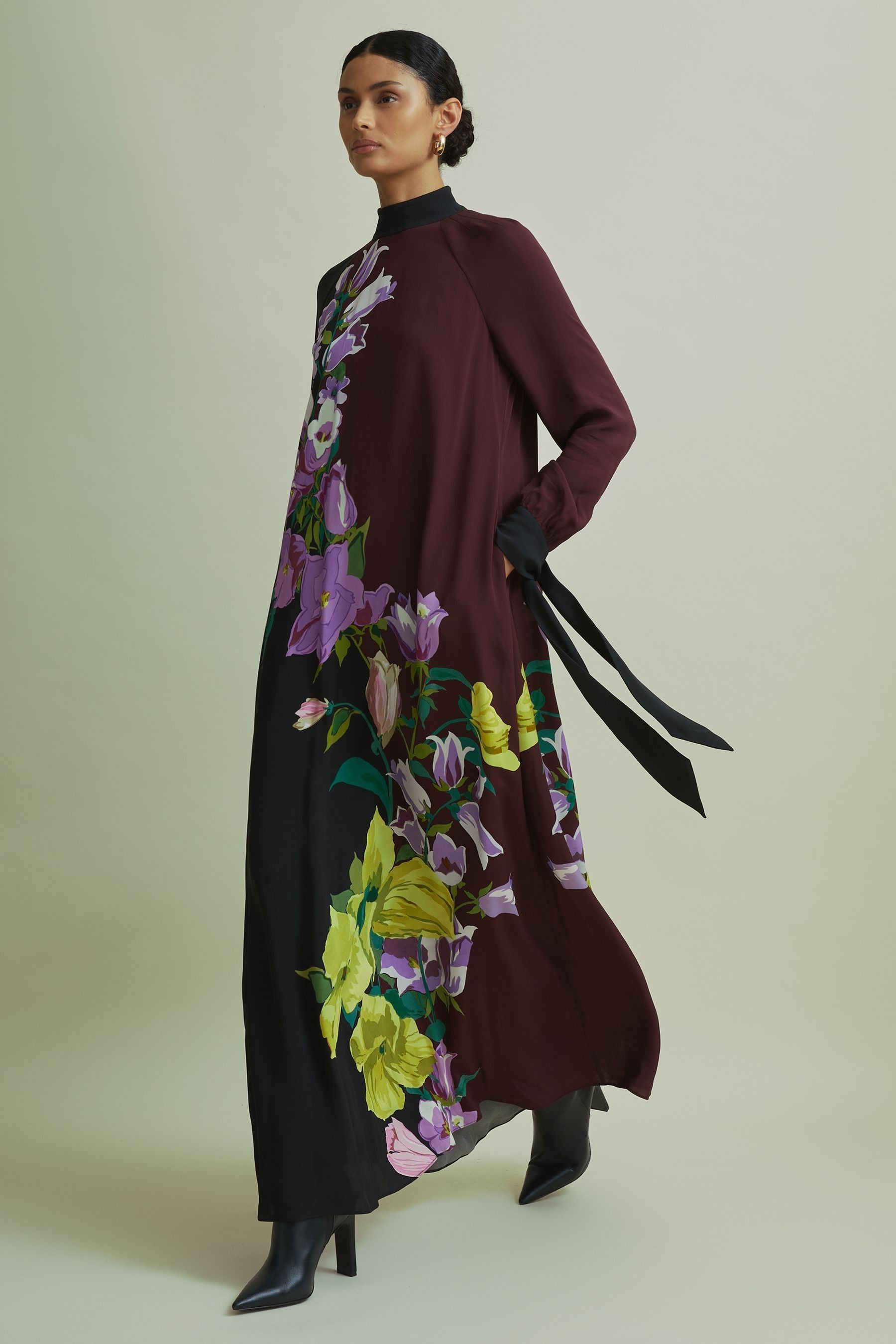 Buy Florere Tie Cuff Maxi Column Dress from Next Luxembourg