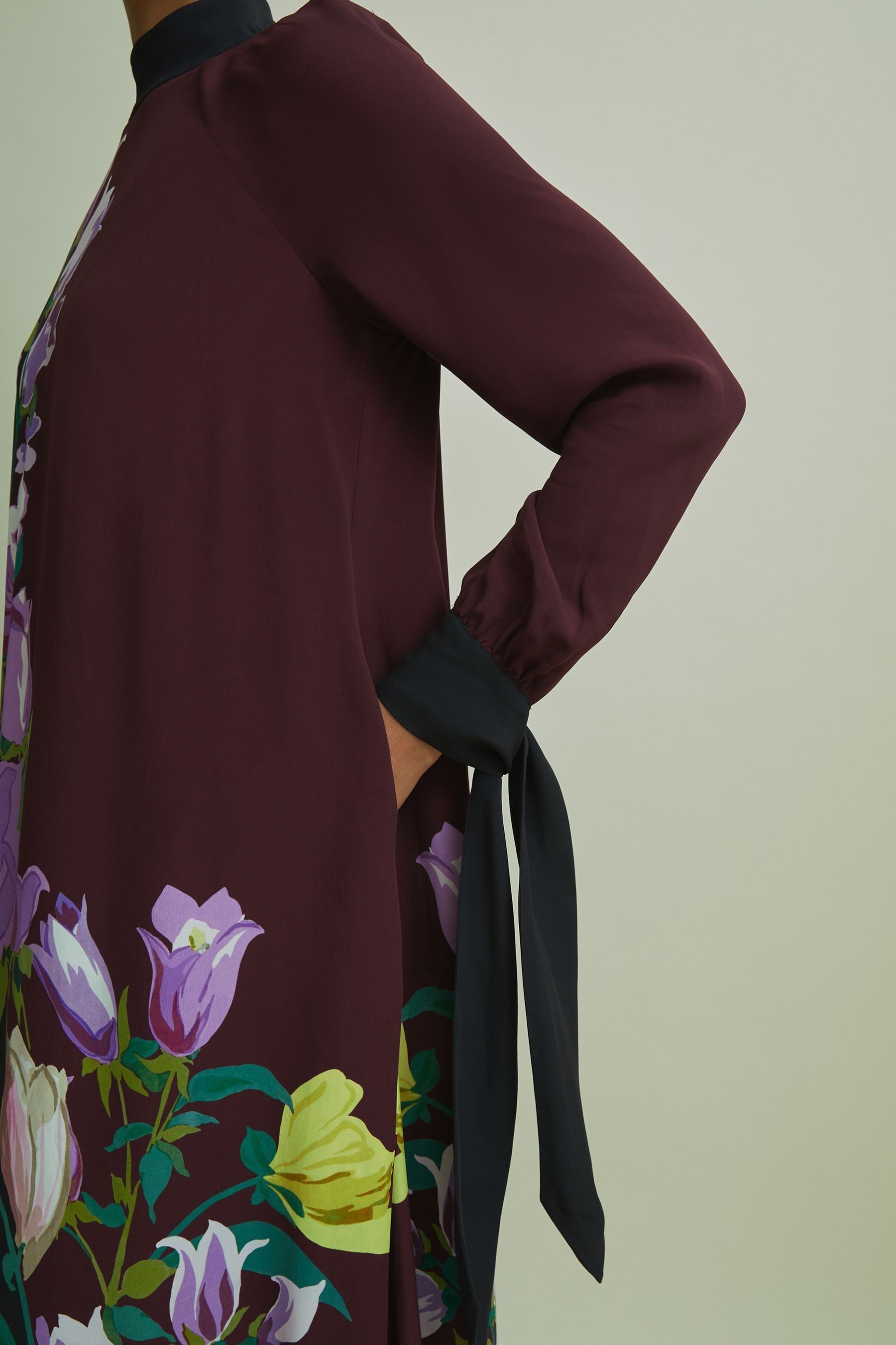 Buy Florere Tie Cuff Maxi Column Dress from Next Luxembourg