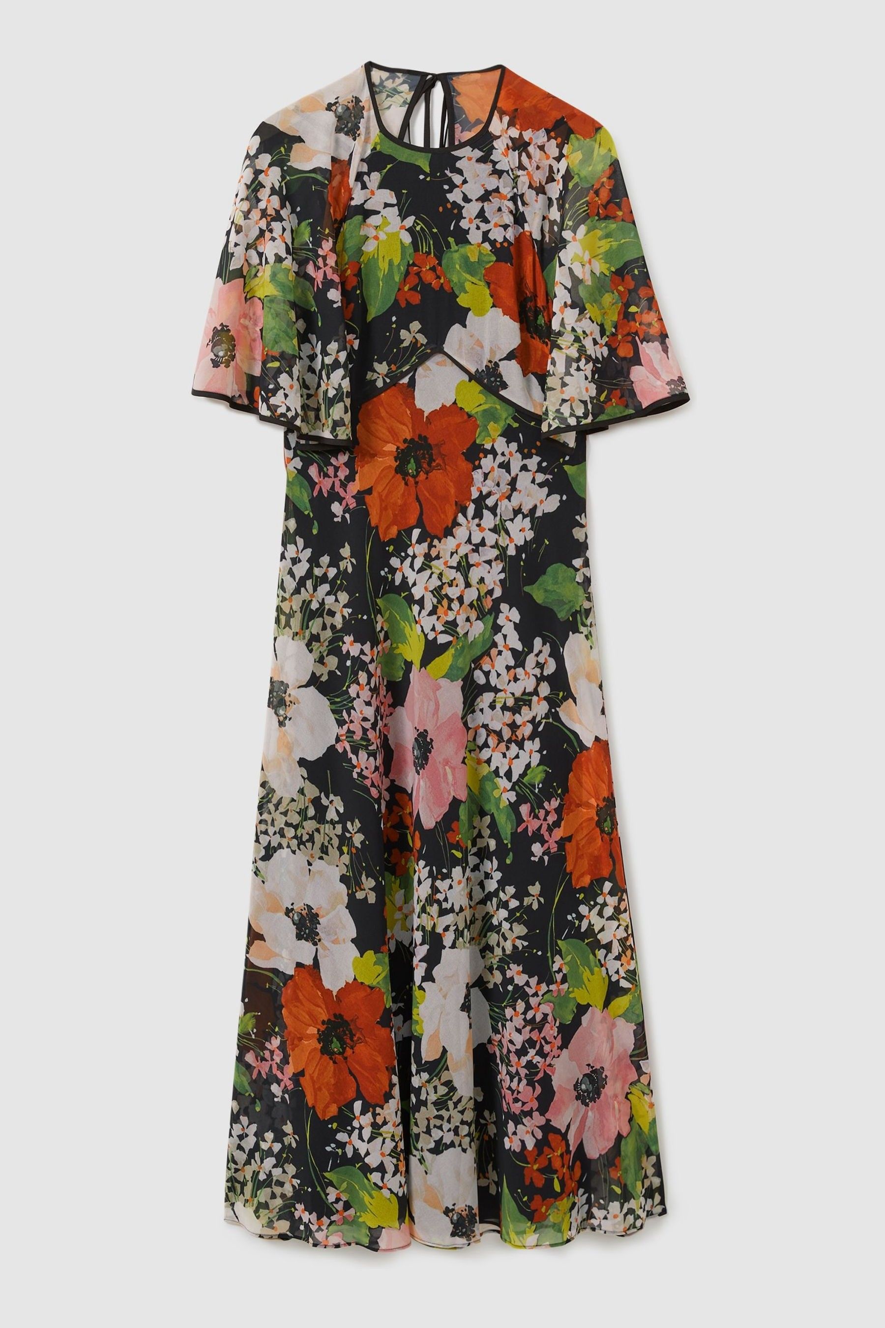 Cape detail midi dress top