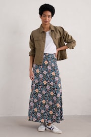 Seasalt Cornwall Blue Rose Jersey Skirt - Image 1 of 5