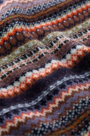 Seasalt Cornwall Purple Lamorna Lane Fair Isle Cardigan - Image 3 of 8