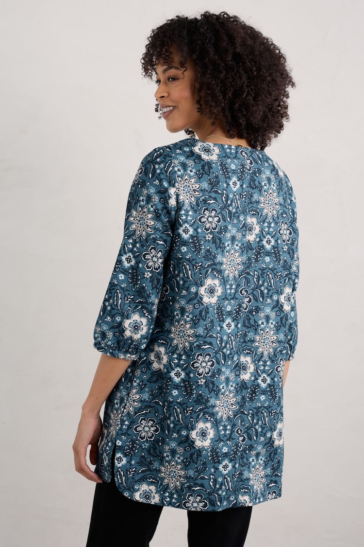 Seasalt Cornwall Blue Loganberry Cotton Tunic - Image 2 of 5