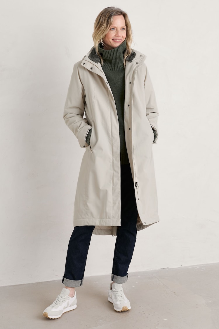 Seasalt Cornwall Natural Janelle Raincoat - Image 1 of 9