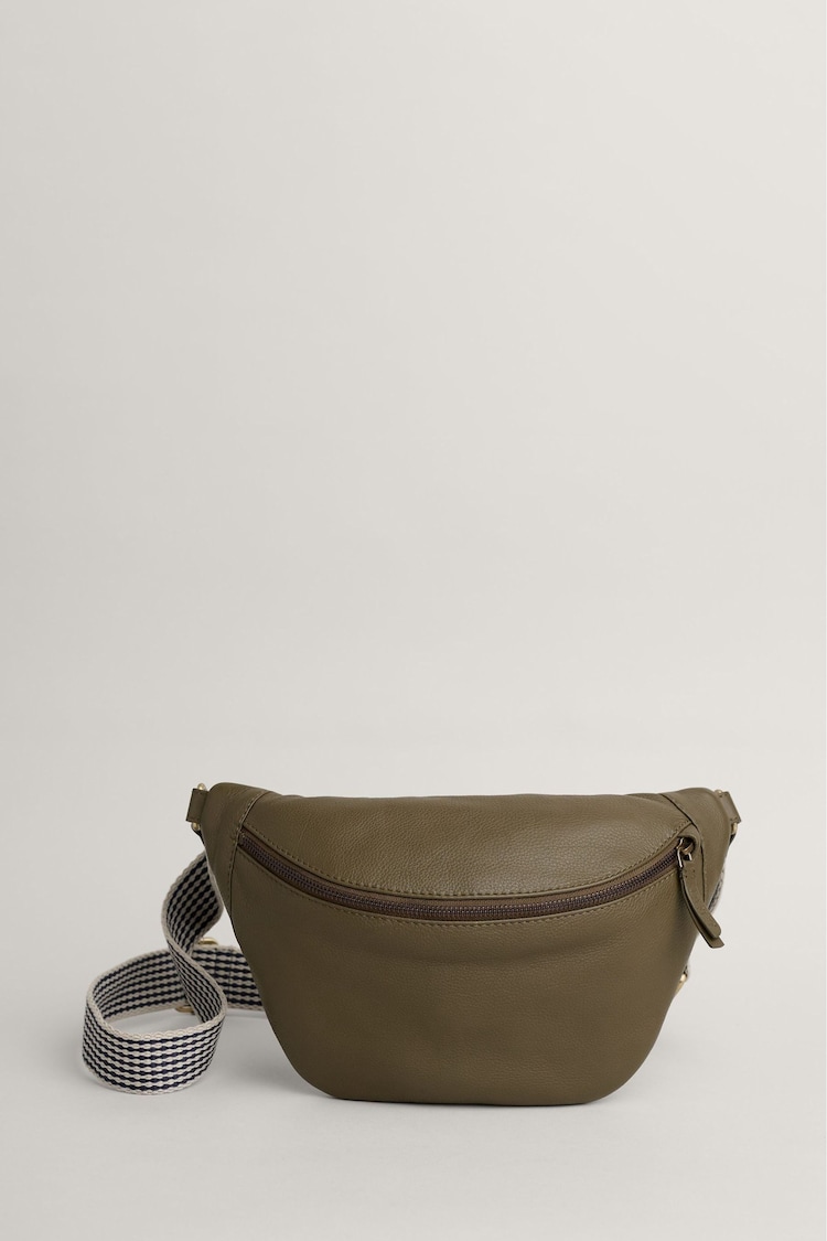 Seasalt Cornwall Green Wyllow Crossbody Leather Bag - Image 1 of 6