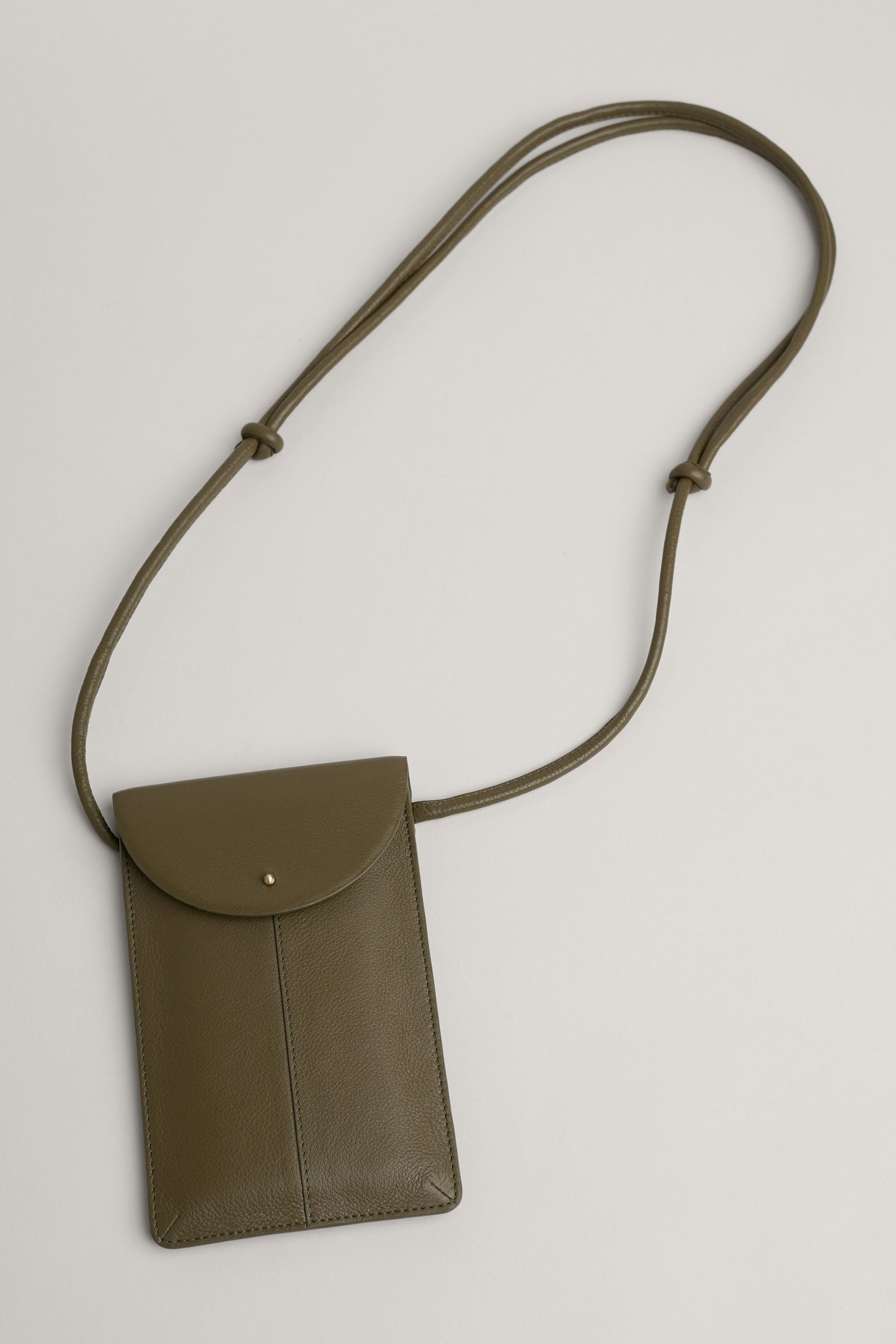 Seasalt Cornwall Green Fen Leather Phone Sling