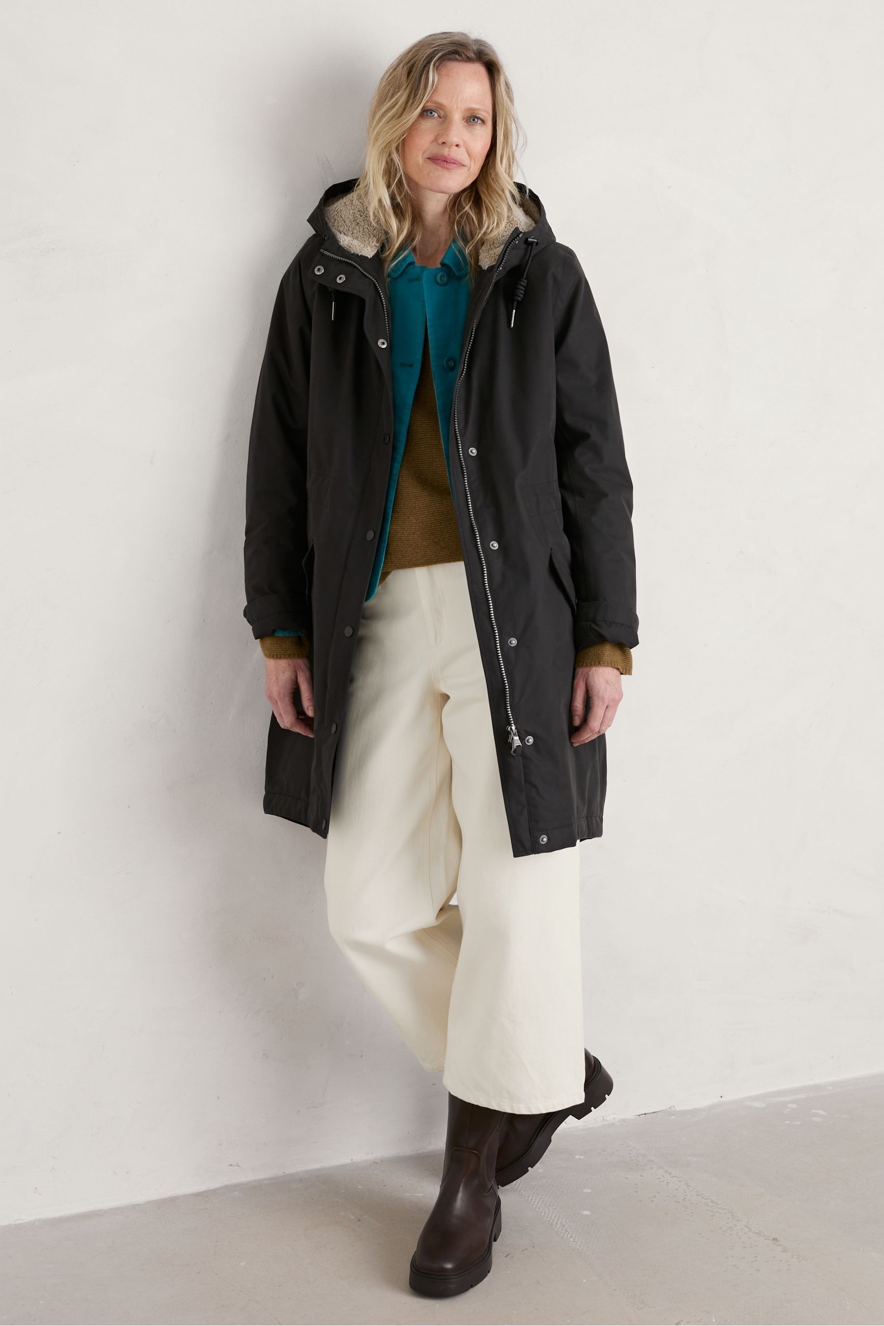 Seasalt Cornwall Black Plant Hunter Coat