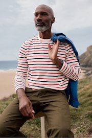 Seasalt Cornwall White/Multi Mens Sailor Shirt With Crew Neck - Image 4 of 11