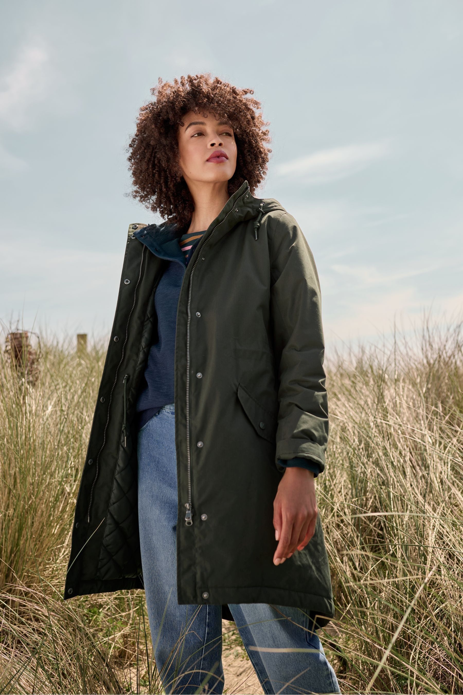 Seasalt Cornwall Green Plant Hunter Coat