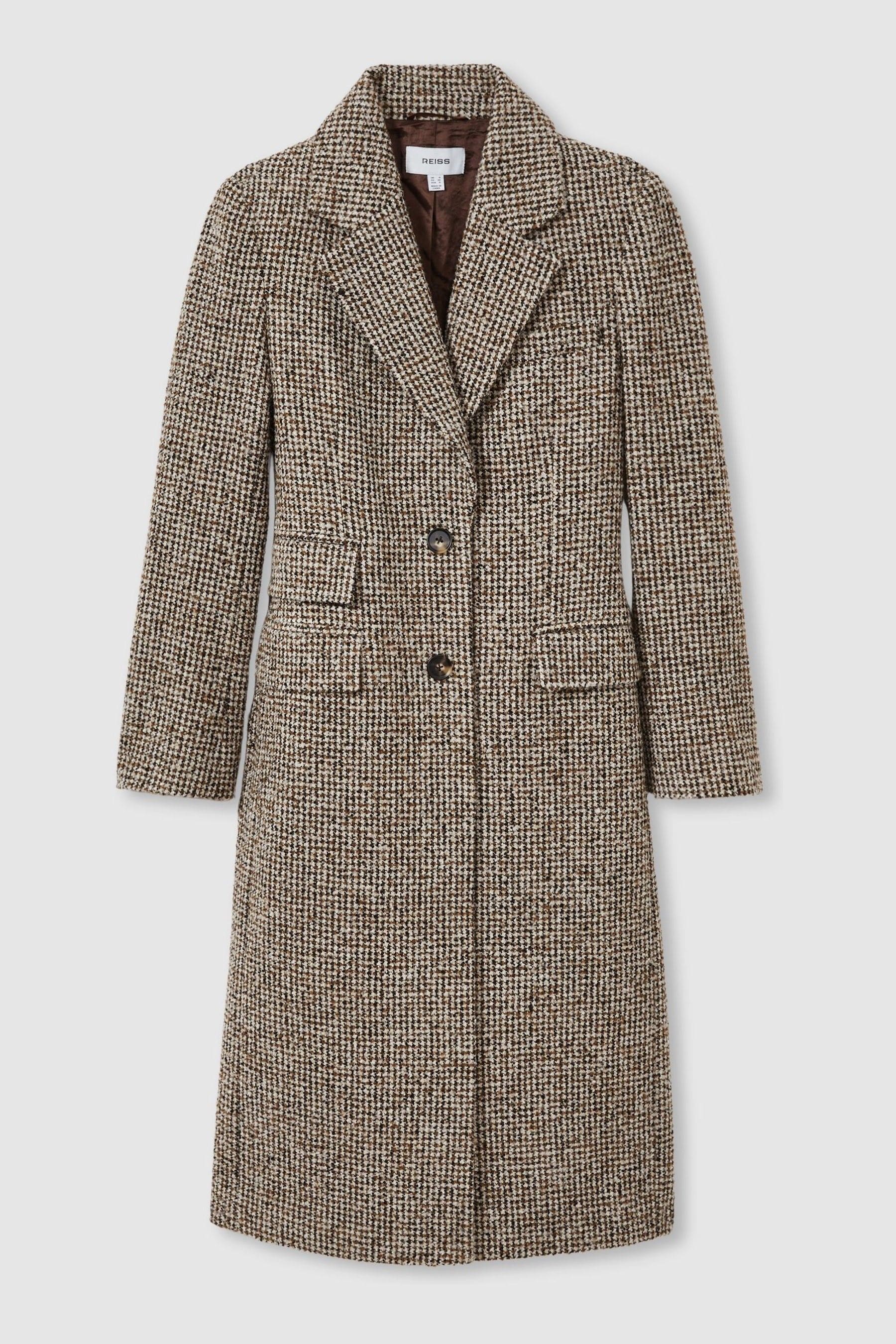 Wool checked coat discount
