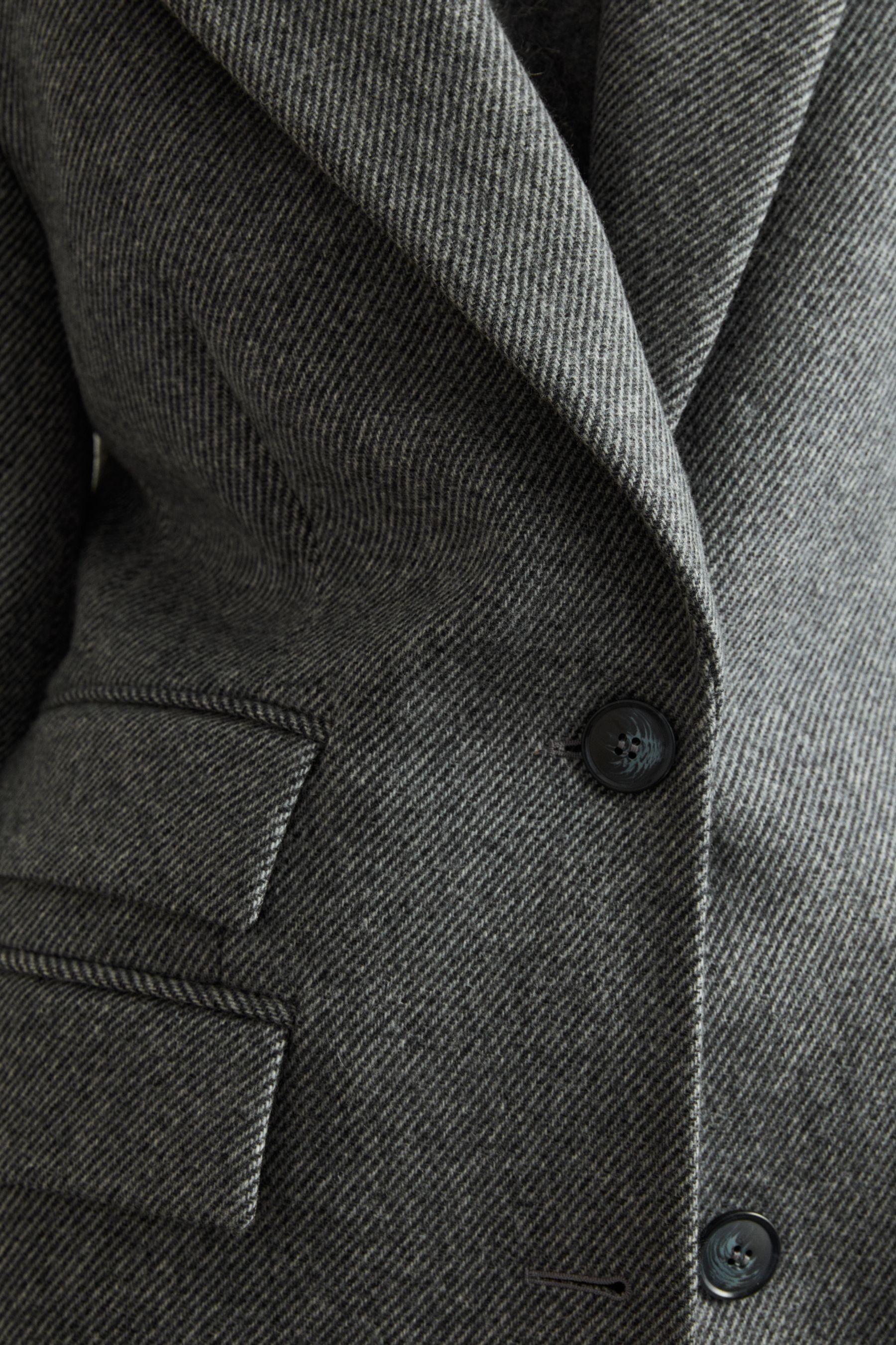 Longline wool blazer shop