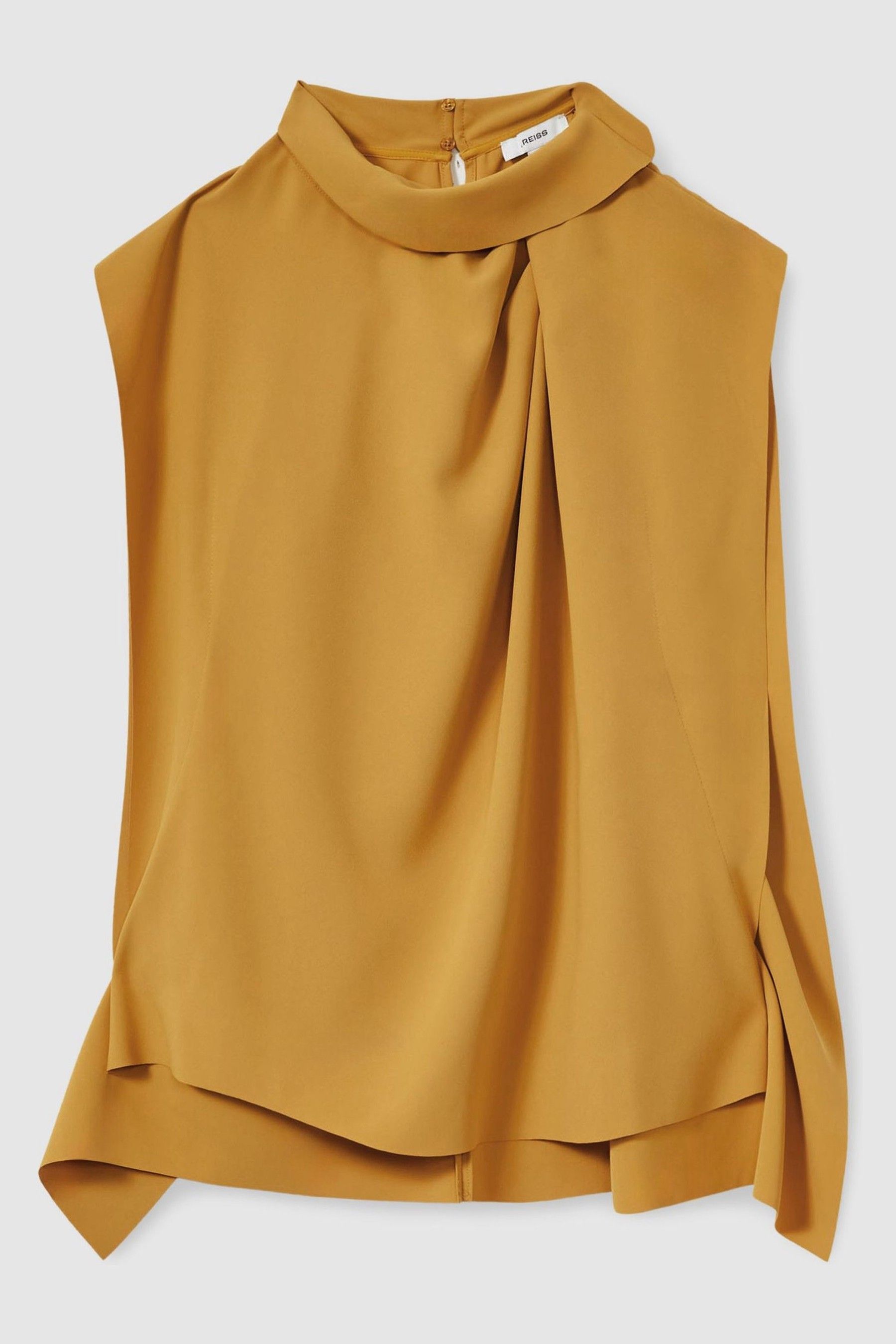 Buy Reiss Yellow Simone Drape Neck Shell Top from the Next UK online shop