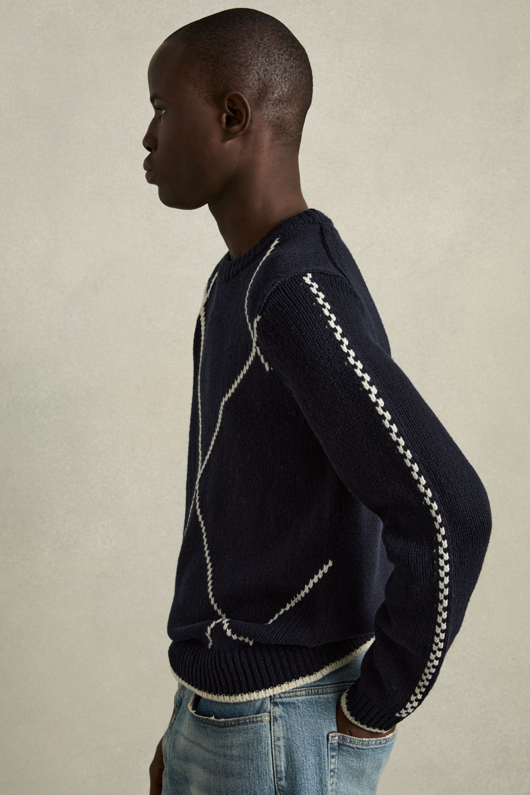 White embroidered jumper cheap