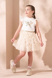 Angel & Rocket Cream Anya Butterfly Flutter Sleeve Top - Image 1 of 3