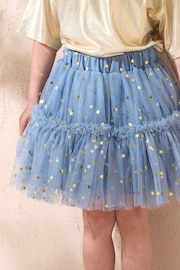 Angel & Rocket Blue Cora Mesh Tiered Skirt - Image 2 of 4