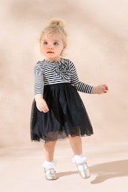 Angel & Rocket Black Carrie Stripe Corsage Dress - Image 1 of 4