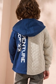 Angel & Rocket Blue Minecraft Quilted Block Overshirt - Image 2 of 6