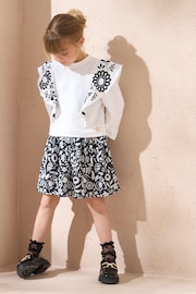 Angel & Rocket Cream Nadine Ivory Folk Print Sweat Dress - Image 2 of 3