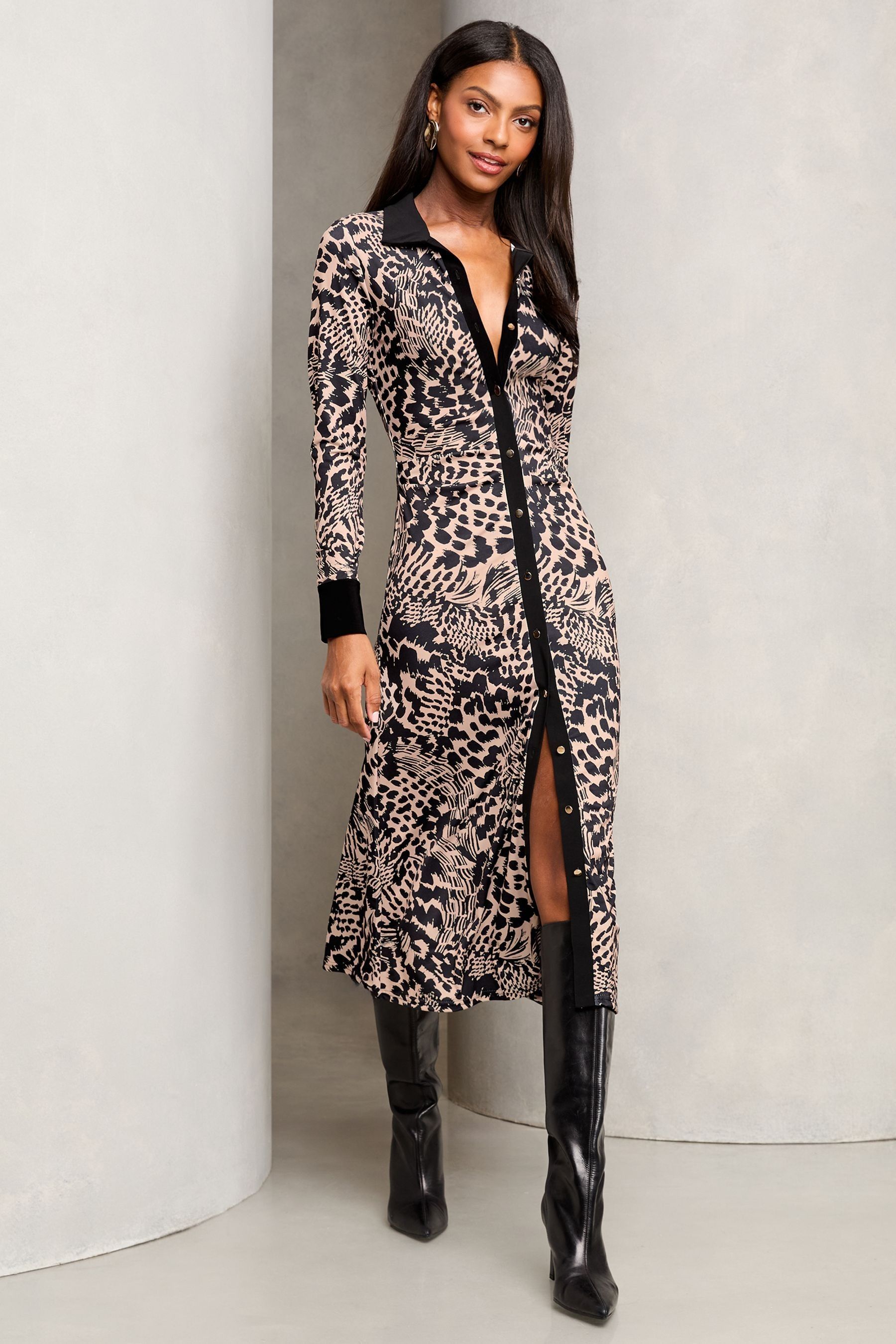 Lipsy zebra print shirt dress deals