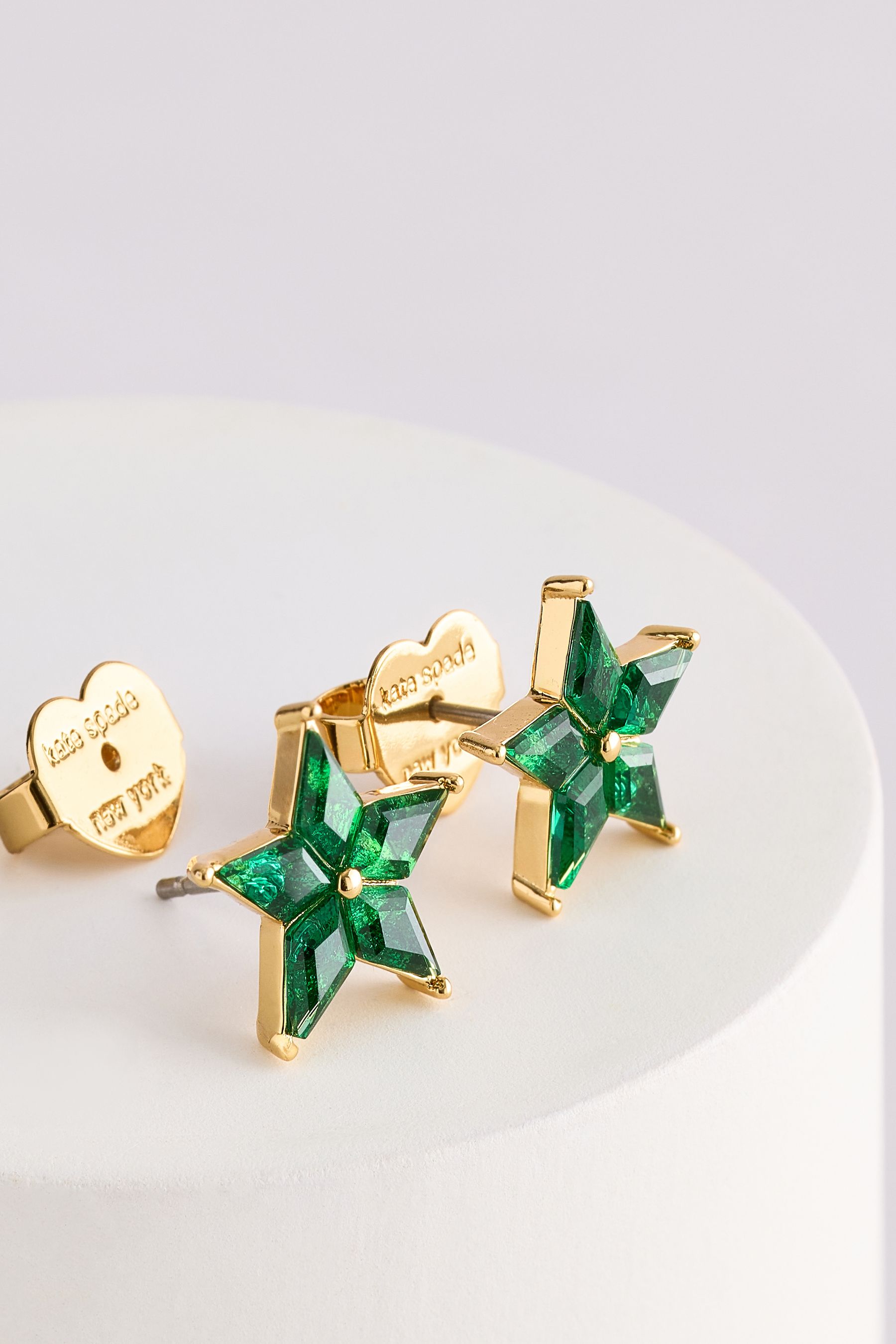 Kate spade emerald green earrings sales