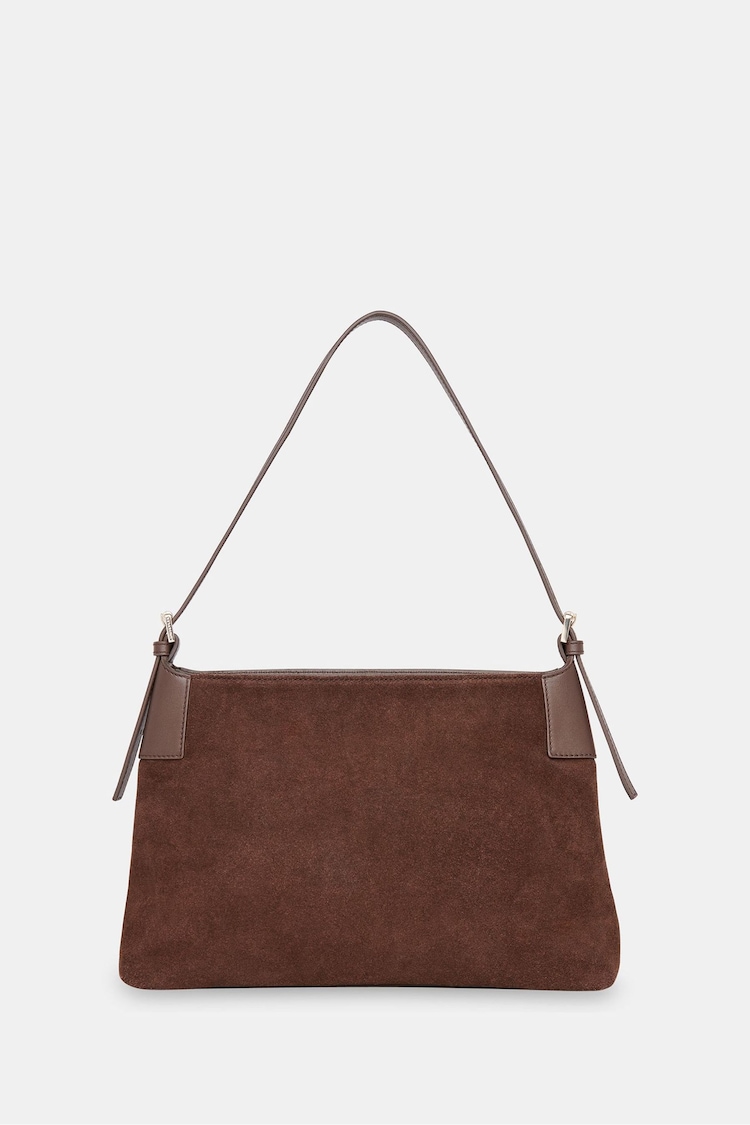 Whistles Paloma Suede Shoulder Brown Bag - Image 1 of 5