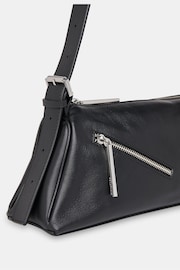 Whistles Seva Triple Zip Shoulder Black Bag - Image 3 of 5