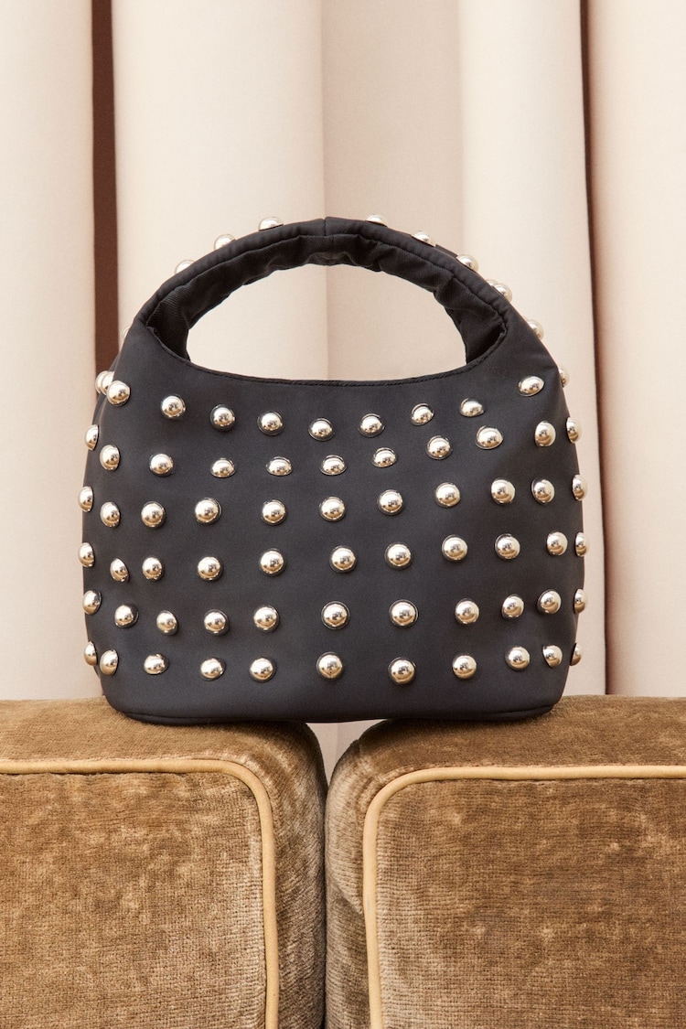 Whistles Luz Studded Mini Black Bag - Image 1 of 6