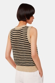 Whistles Black Crochet Stripe Tank - Image 2 of 5