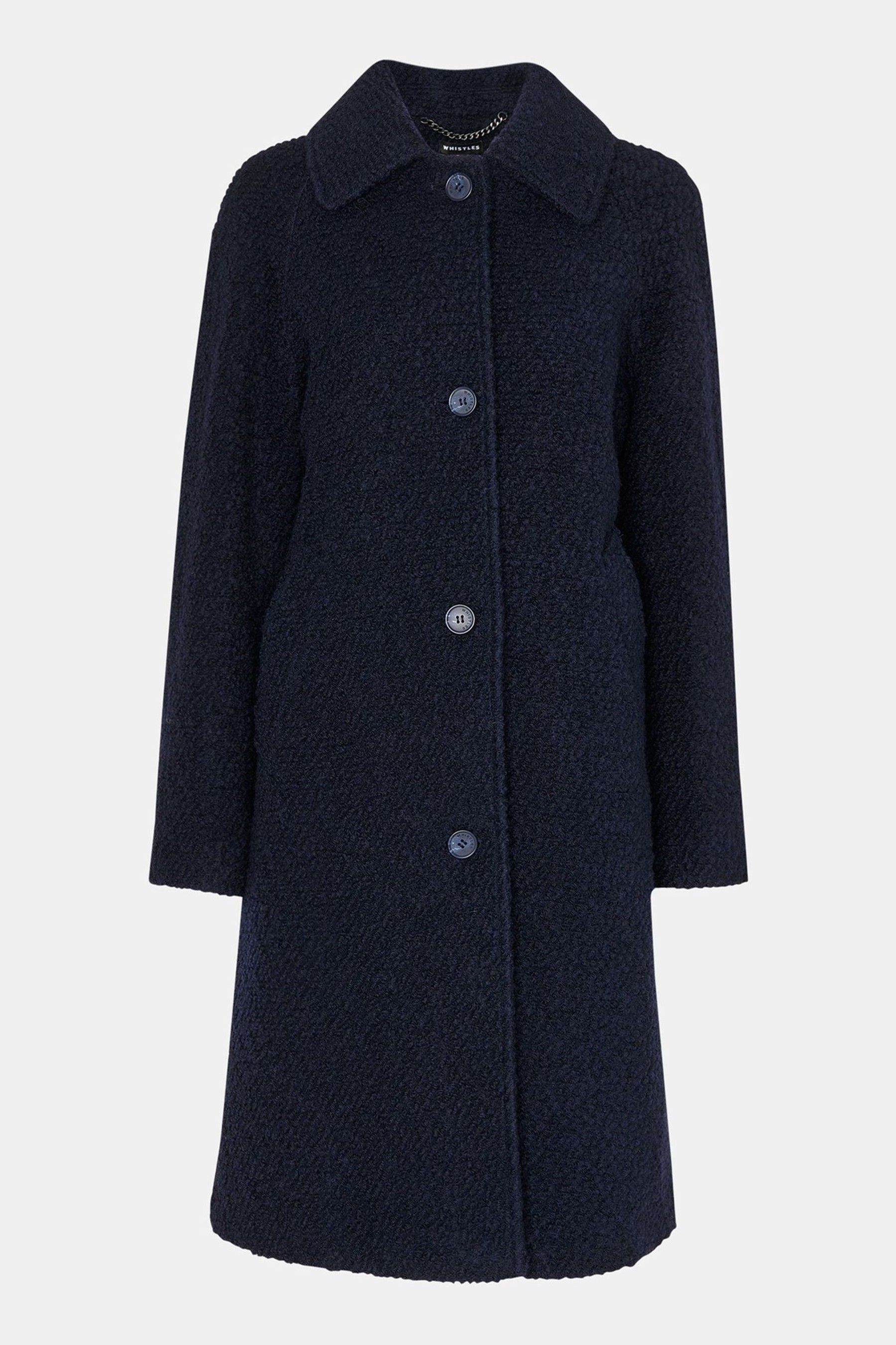 Buy Whistles Blue Romy Boucle Coat from the Next UK online shop