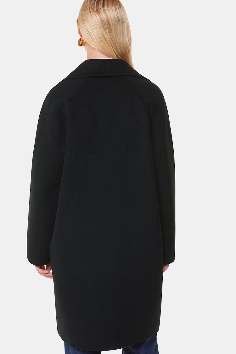 Whistles Cassie Double Face Pocket Black Coat - Image 2 of 5