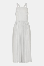 Whistles Luna Stripe Midi White Dress - Image 5 of 5