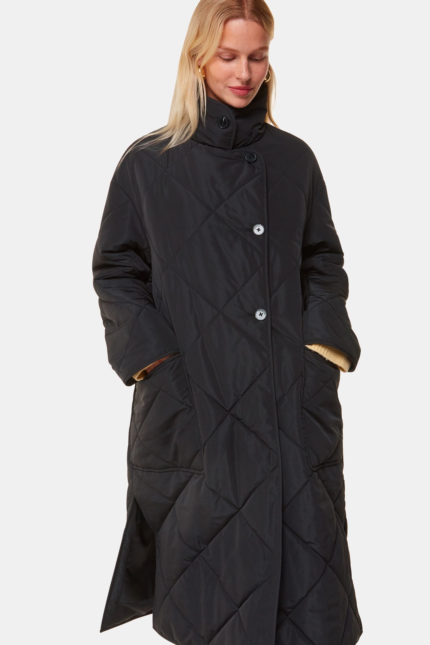 Longline quilted coat hotsell