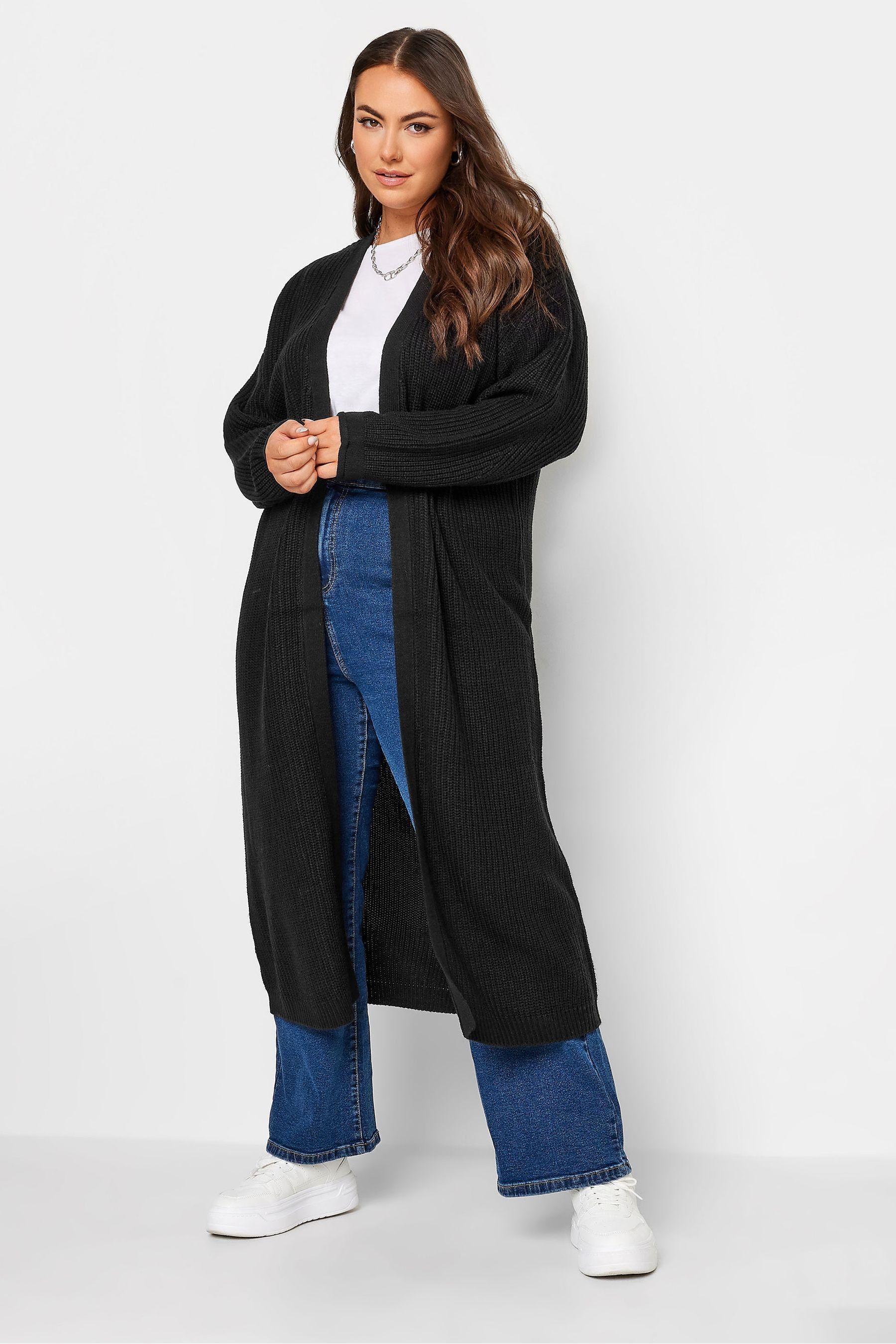 Buy Yours Curve Black Maxi Length Cardigan from the Next UK online shop