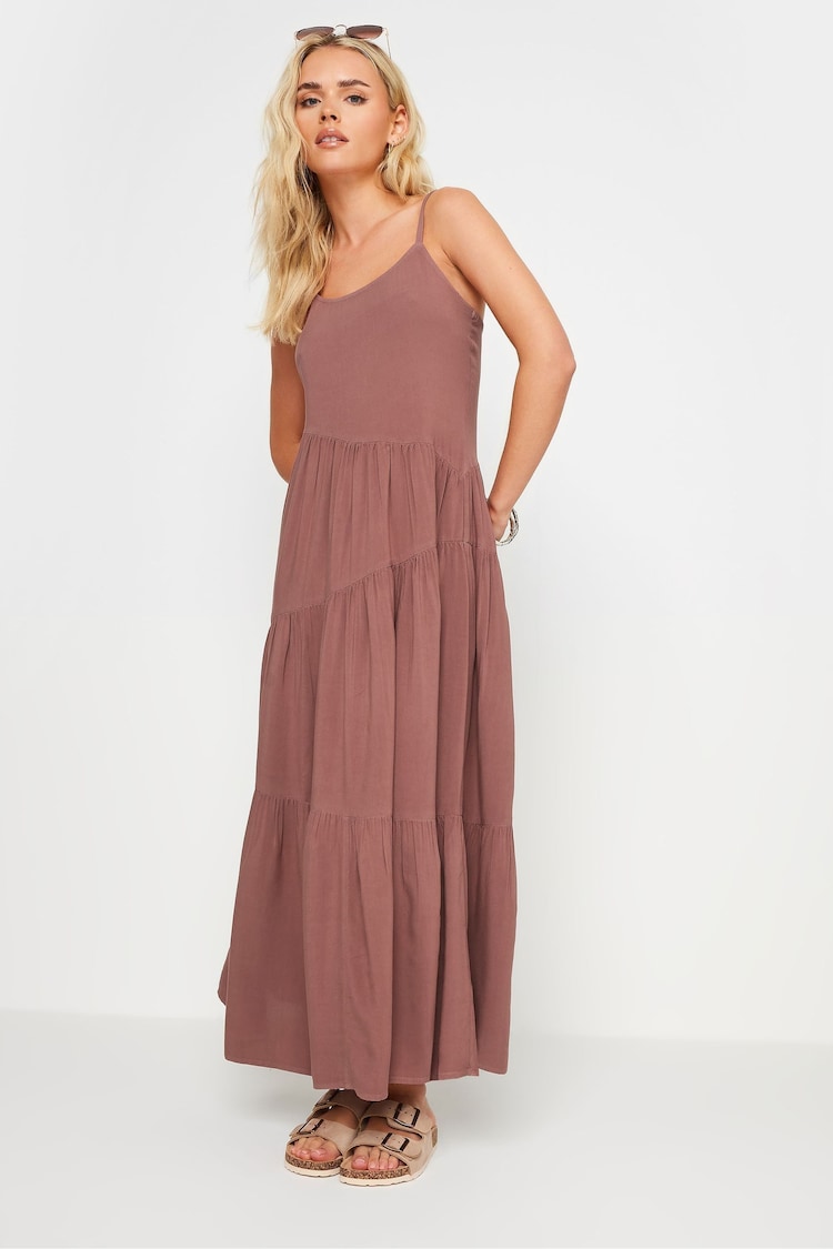 PixieGirl Petite Asymmetric Tiered Maxi Dress - Image 1 of 5