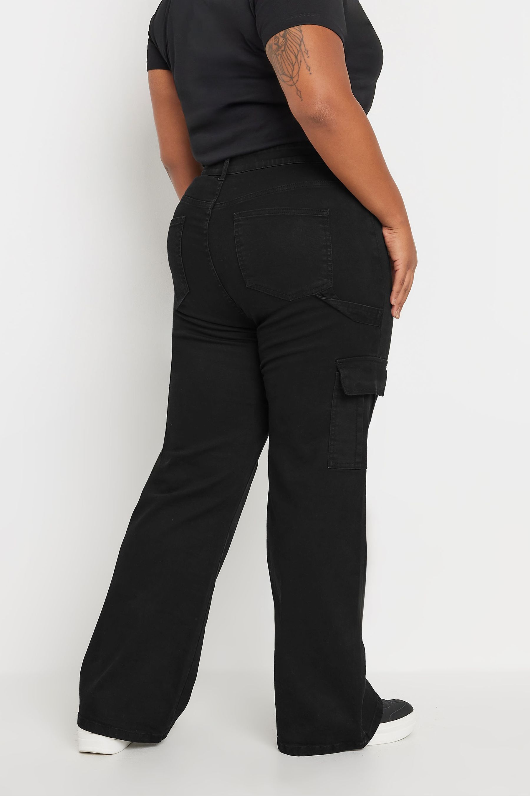 Women's plus size black cargo pants on sale