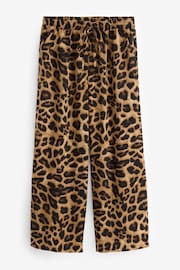 Yours Curve Brown Leopard Print Pull On Trousers - Image 6 of 6